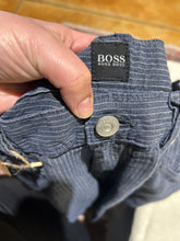 Load image into Gallery viewer, Hugo Boss Mens Cotton Navy Mid Rise Pants Size W/ 34
