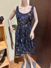 Load image into Gallery viewer, Prada Blue Floral Scoop Neck Day Dress Size 6 IT42
