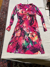 Load image into Gallery viewer, Vintage Roberto Cavalli Bold Bright Pink Patterned V Neck Size 6

