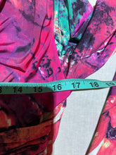 Load image into Gallery viewer, Vintage Roberto Cavalli Bold Bright Pink Patterned V Neck Size 6
