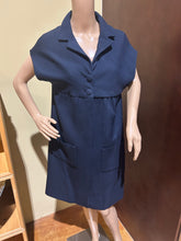 Load image into Gallery viewer, Balenciaga Edition Navy Blue Collared Shirt Dress US 8/ UK 12/ EU 40/ IT 44
