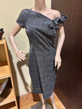 Load image into Gallery viewer, Vintage DSqaured2 Knee Length Gray Knot Neckline Lined Dress Size US 8/ IT 44
