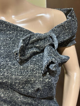 Load image into Gallery viewer, Vintage DSqaured2 Knee Length Gray Knot Neckline Lined Dress Size US 8/ IT 44
