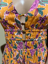 Load image into Gallery viewer, Caroline Constas Yellow Floral Bright Patterned Stretch Dress Size US M
