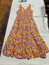 Load image into Gallery viewer, Caroline Constas Yellow Floral Bright Patterned Stretch Dress Size US M
