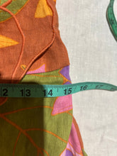 Load image into Gallery viewer, Caroline Constas Orange Floral Halter Neck with Beaded String Size M
