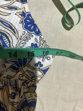 Load image into Gallery viewer, Caroline Constas Peacock Patterned Blue and White Sundress Size M
