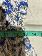 Load image into Gallery viewer, Caroline Constas Peacock Patterned Blue and White Sundress Size M
