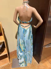 Load image into Gallery viewer, Johnathon Simkhai Blue Fluid Patterned Sundress Size L
