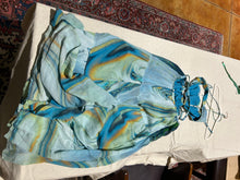 Load image into Gallery viewer, Johnathon Simkhai Blue Fluid Patterned Sundress Size L

