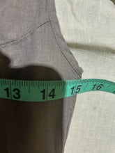 Load image into Gallery viewer, Vintage Flare Skater Gray Dress Rouched Top with Zipper Size S
