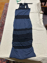 Load image into Gallery viewer, James Perse Navy and Black Striped Summer Dress Size 3
