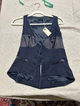 Load image into Gallery viewer, Costume National Satin and Cotton Navy Blue Vest Size IT 42/ US 6
