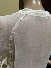 Load image into Gallery viewer, Vintage Italian Silk Blouse Trimmed in Satin Size S
