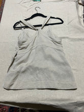 Load image into Gallery viewer, Vintage Cream Twist Back Summer Top Size M

