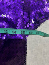 Load image into Gallery viewer, Trashie! Vintage Purple Sequin Button Up Party Top/ Shirt Size S
