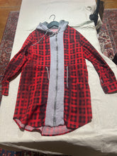 Load image into Gallery viewer, Red Plaid Shacket Size L
