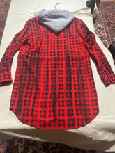 Load image into Gallery viewer, Red Plaid Shacket Size L
