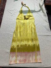 Load image into Gallery viewer, Roberto Cavalli Yellow and White Polka Dot Halter Dress 100% silk Stretch Size US 6/ UK 10/ IT 42
