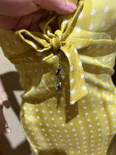 Load image into Gallery viewer, Roberto Cavalli Yellow and White Polka Dot Halter Dress 100% silk Stretch Size US 6/ UK 10/ IT 42
