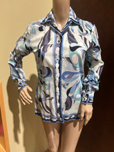 Load image into Gallery viewer, Emilio Pucci Light Cotton Patterned Womens Blouse Size M/L
