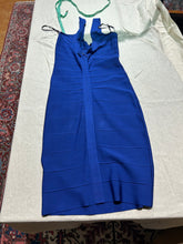 Load image into Gallery viewer, Herve Leger Blue Bandage Dress Size M
