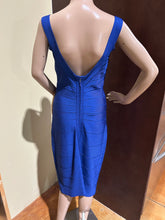 Load image into Gallery viewer, Herve Leger Blue Bandage Dress Size M
