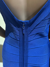 Load image into Gallery viewer, Herve Leger Blue Bandage Dress Size M
