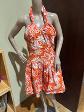 Load image into Gallery viewer, Christian Dior Orange Beach Print Drop Waist Halter Dress IT 46/ US 10
