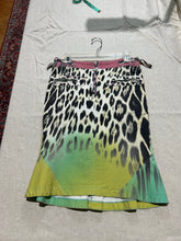 Load image into Gallery viewer, Just Cavalli Roberto Cavalli Pastel Denim Cheetah Print Skirt Knee Length IT 44/ US 8
