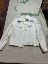 Load image into Gallery viewer, Ralph Lauren White Denim Jacket with Beading Detail Western Style Size L
