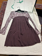 Load image into Gallery viewer, Velvet Empire Waist Mini Dress Burgundy Size M
