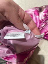 Load image into Gallery viewer, Versace Bright Pink Floral 100% silk Sheath Dress Size US 8/ IT 44
