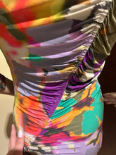 Load image into Gallery viewer, Etro Milano Asymmetrical Multicolor Bodycon Midi Dress Size US 6/ IT 42
