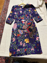 Load image into Gallery viewer, Mary Katranzou 100% Silk Purple Floral Patterned Sheath Dress Size US 10/ IT 46/ UK 14
