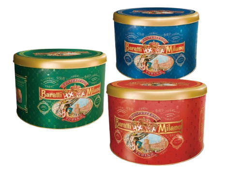 Baratti & Milano- Panettone Double Chocolate Tin - 1 kg- ITEM 4647