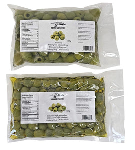 Bertozzi Brand or Nonna's Pantry brand of Olives in brine or EVOO