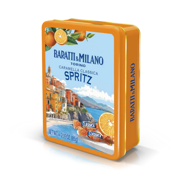 Baratti & Milano- Caramella Spritz Tin- 85g- ITEM 5724 – Nonna's