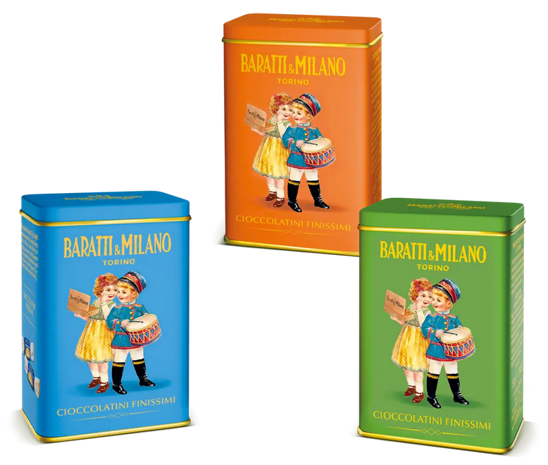 Baratti & Milano-Mini Historic Tin Filled with Milk Chocolate Pralines-50g - ITEM 4433