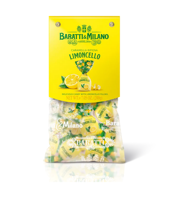 Baratti & Milano- Limoncello Filled Candy in Bag - 200g- ITEM 5879