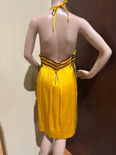 Load image into Gallery viewer, Jean Paul Gaultier Runway 100% silk Mustard Tulip Silk Dress Size US 6/ IT 42/ EU 38/ UK 10
