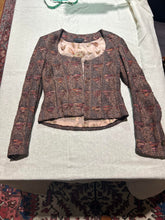 Load image into Gallery viewer, Zenobia Chanel style Tweed Pink Cropped Jacket Size US 6/ IT 42
