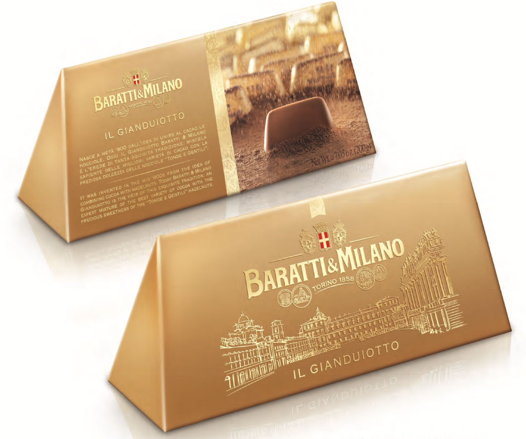 Baratti & Milano - Gianduiotto Prism Gift Box - 200g