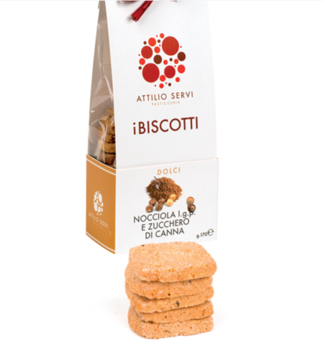 Attilio Servi - Biscotti Nocciole E Zucchero Di Canna - 170g