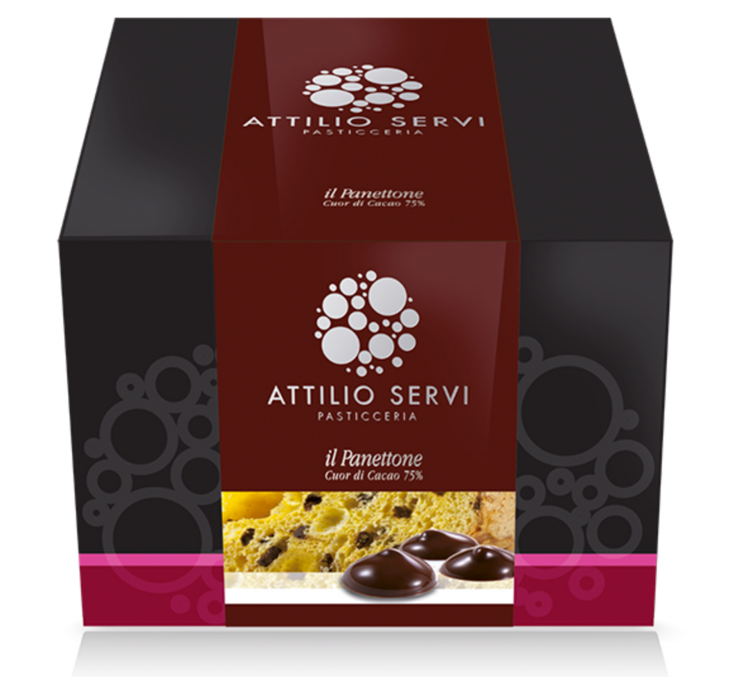 Attilio Servi - Panettone Cuor Di Cacao 75% - 1000g