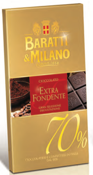 Baratti & Milano - 70% Baratti and Milano Chocolate Extra Fondente Bar - 75g