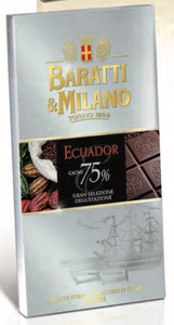 Baratti & Milano - Mono-Origin Ecuador 75% Dark Chocolate Bar - 75g