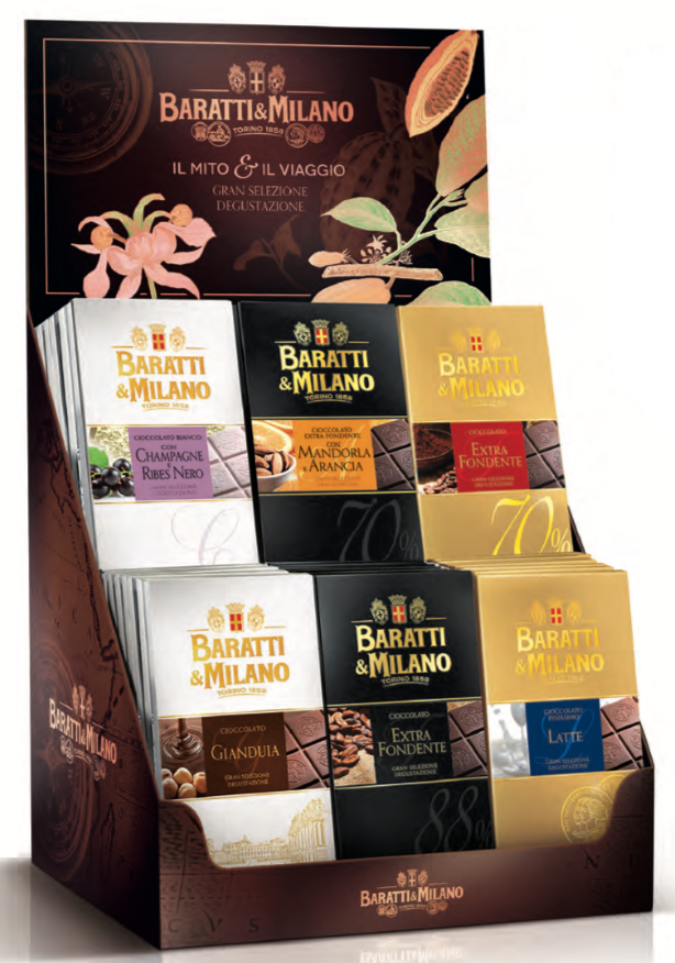 Baratti & Milano - Assortment of 48 x 75g Chocolate Bars