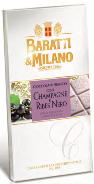 Baratti & Milano - Champagne & Black Currant White Chocolate - 75g