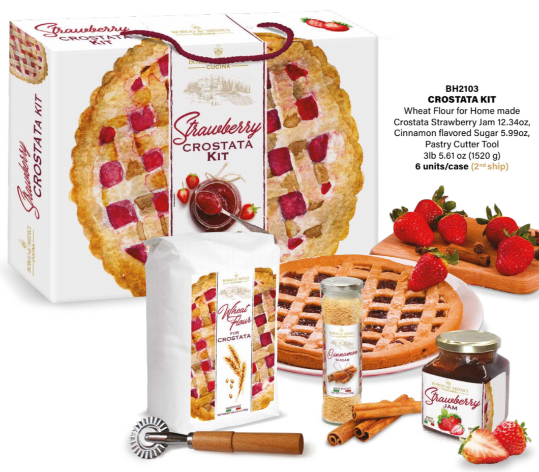 Borgo de Medici - Strawberry Crostata Kit - 1520g /Biscotti Kit/Tiramisu Kit/Panettone Kit/ Macaron Kits
